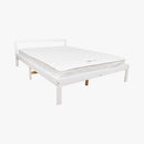 Double Wooden Bed Frame Home Furniture White-3