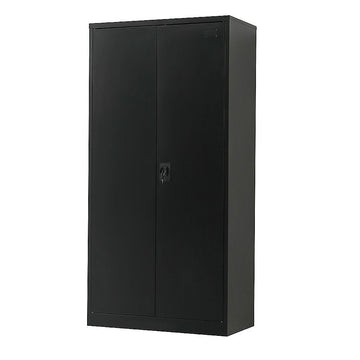 Two-Door Metal Cabinet Shelf Storage for Home Office Gym