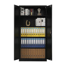 Two-Door Metal Cabinet Shelf Storage for Home Office Gym-9