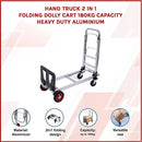 Hand Truck 2 in 1 Folding Dolly Cart 180kg Capacity Heavy Duty Aluminium-3