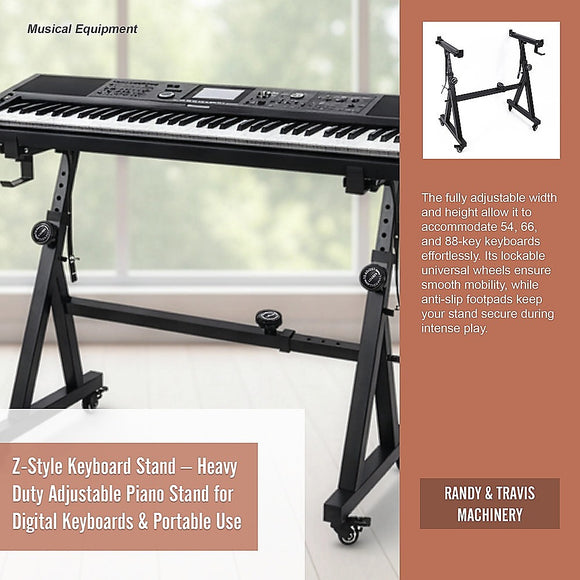 Z-Style Keyboard Stand – Heavy Duty Adjustable Piano Stand for Digital Keyboards & Portable Use