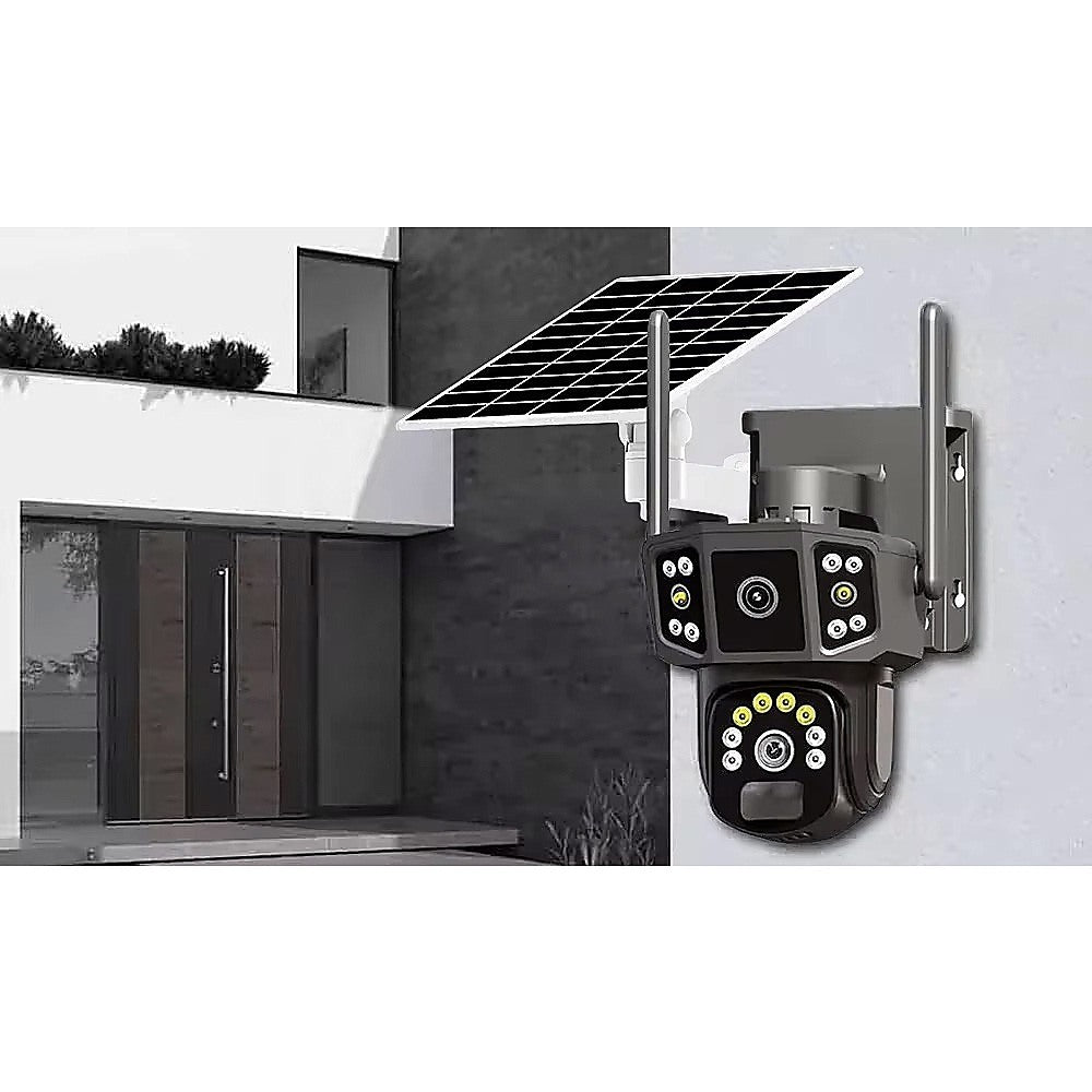 9MP Wireless Solar Camera WIFI Security Outdoor Battery PTZ CCTV Home House V380 - 0
