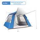 Sky blue Four-sided tent with Sunshade Awning -  Large size (240x240x155cm), High-Strength UV Protection and Multi-Coating Waterproof for outdoor excursions-1