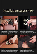 Black Leather Car Backseat Organizer with Foldable Tray Table & Trash Bag - Multi-functional Car Storage Solution-7