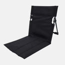 Black Outdoor Folding Lawn Chair with Backrest – Lightweight, Portable Camping Chair, Beach & Park Recliner, Easy-to-Carry for Relaxing Outdoors-1