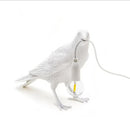 White Bird Standing Shape Nordic Resin Bird Wall Lamp - Creative Animal Bedside Decorative USB Night Light, Stylish Bird Perched Lamp for Bedroom and Living Room-4
