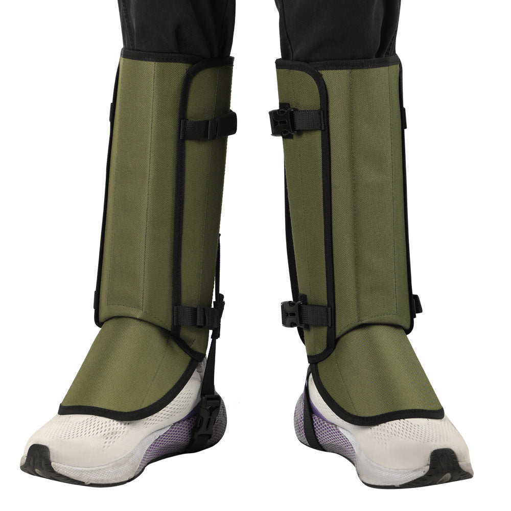 Outdoor Anti-Snake Bite Leg Guards - Hiking Camping Knee Protectors, Snow Shoe Covers, Leg Sleeves, Black - 0