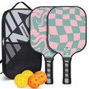 Pickleball Paddle Set with 4 Fiberglass Paddles, 8 Outdoor Balls and 2 Carry Bags - Honeycomb Core, Lightweight Design, Comfort Grip, Family and Beginner Friendly Game Set-3