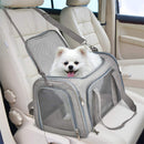 Grey Portable Pet Travel Carrier Bag - Foldable, Durable, and Comfortable for Small Dogs & Cats 40cmx25cmx25cm-3