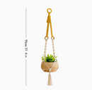 3 pcs Handwoven Plant Hanger-Cotton Rope Hanging Planter with Wooden Rings-6