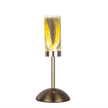 Wheat Ears Eternal Flower Acrylic Table Lamp - Color-Changing LED, USB Rechargeable, Touch Control