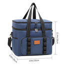 Navy Blue 23L Extra Large Insulated Cooler Bag with Double Layers - Perfect for Camping, Picnics, and Outdoor Adventures-1