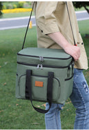 Green 23L Extra Large Insulated Cooler Bag with Double Layers - Perfect for Camping, Picnics, and Outdoor Adventures-9