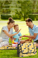 Waterproof Foldable Picnic Blanket with Musical Bunny Print - 200x200cm-4