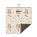Waterproof Foldable Picnic Blanket with Bear Print -200x200cm-1