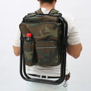 Camouflage Insulated Cooler Backpack Chair - Foldable Stool for Picnics & BBQ-1