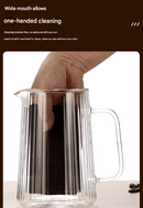 Transparent Elegant Ribbed Double Wall Glass French Press - 1000ml Heat Resistant Coffee and Tea Maker with Stainless Steel Filter-8