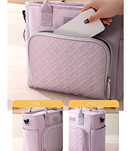 Grey Chic Insulated Lunch Tote Bag - 11L Large Capacity Cooler for Work, Picnic & Travel - Durable Oxford Fabric-6