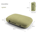 Green Reversible Memory Foam Travel Pillow - All-Season Comfort Neck Support for Deep Sleep & Portability-1