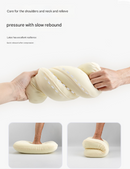 Coffee Reversible Memory Foam Travel Pillow - All-Season Comfort Neck Support for Deep Sleep & Portability-5