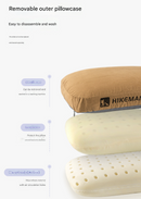 Grey Reversible Memory Foam Travel Pillow - All-Season Comfort Neck Support for Deep Sleep & Portability-4