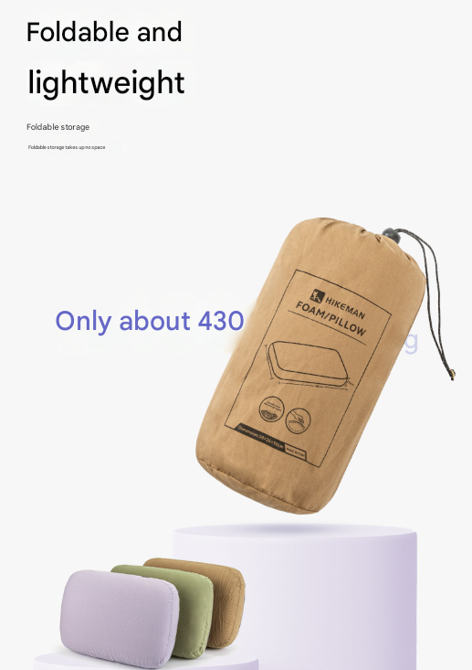 Grey Reversible Memory Foam Travel Pillow - All-Season Comfort Neck Support for Deep Sleep & Portability