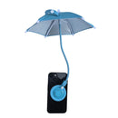 Blue Magnetic Phone Umbrella Sun Shade - Clear Outdoor Screen Visor, Anti-Glare Mini Parasol for iPhone-1