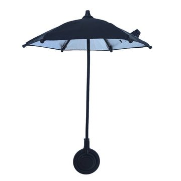 Black Magnetic Phone Umbrella Sun Shade - Clear Outdoor Screen Visor, Anti-Glare Mini Parasol for iPhone