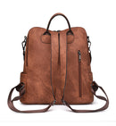 Pink Chic Women's PU Leather Convertible Backpack - Anti-Theft Design, Multi-Pocket Shoulder Bag with Tassel-7