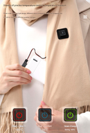 Pink USB Electric Heated Scarf - 3-Level Heat Setting Winter Neck Warmer-3