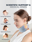 Size XL Grey Ergonomic Neck Support Brace - Soft Cervical Collar for Posture Correction and Pain Relief-3