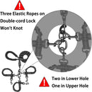 Blue 3-in-1 Tangle-Free Dog Leash for 1-3 Dogs - Heavy Duty Bungee Coupler with Reflective Stitching & Padded Handle-5