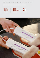 Pink Portable USB Shoe Dryer & Deodorizer - Constant Temperature Electric Boot Warmer with UV Sanitizer-7