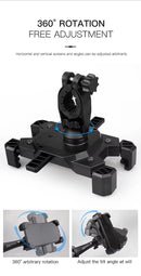 Black Secure Grip Bike Phone Mount - Adjustable 360 Rotation Bicycle Handlebar Holder, Universal Cradle for MTB & Road Cycling-7