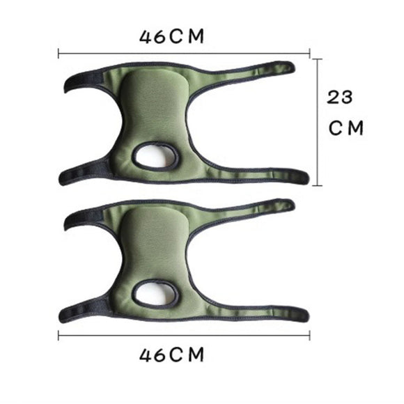 Black Adjustable Gardening Knee Pads - Comfortable Neoprene Knee Protectors for Weeding & Outdoor Work