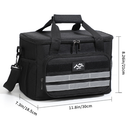 Black Versatile Large-Capacity Picnic Insulated Bag - Detachable Shoulder Strap & Ice Pack-1