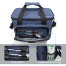Black Versatile Large-Capacity Picnic Insulated Bag - Detachable Shoulder Strap & Ice Pack-4