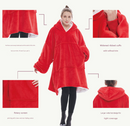 Apple Pattern Oversized Wearable Blanket Hoodie - Ultra Soft & Cozy Snuggle Pullover for Adults-2