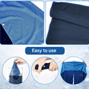 Blue 5-Pack Instant Cooling Towel Set - UPF Sun Protection Hooded Ice Towels for Sports & Outdoor Activities-2