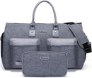 Grey 45L Garment Duffel Bag - Men's Travel Suit Bag - Carry On Weekender-1