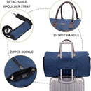 Grey 45L Garment Duffel Bag - Men's Travel Suit Bag - Carry On Weekender-4