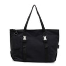Black Modern Utility Tote Bag for Women - Large Capacity Shoulder Bag with Detachable Pouch for Work, School & Travel-1