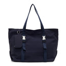 Navy Blue Modern Utility Tote Bag for Women - Large Capacity Shoulder Bag with Detachable Pouch for Work, School & Travel-1