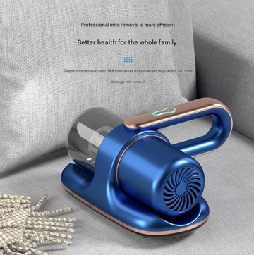 Blue Powerful Cordless UV-C Dust Mite Vacuum - 13000Pa Handheld Cleaner with HEPA Filtration - 0