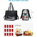 Off White Insulated Lunch Bag and Laptop Cooler - Perfect for Keeping Food Fresh-4