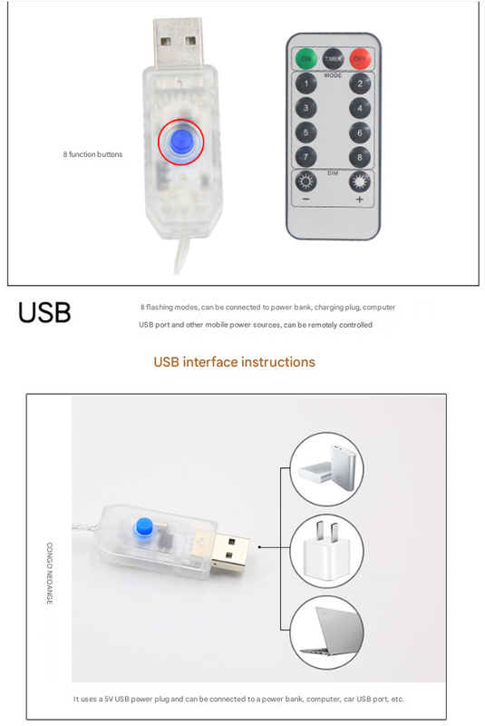 Festive Climbing Santa LED Ladder Light - USB Powered Outdoor Christmas Hanging Decoration with Remote(1.7m)