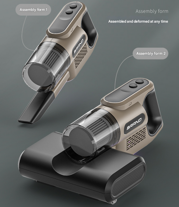 White High-Power Wireless UV Sterilization Mite Removal Vacuum Cleaner - Powerful Suction and Deep Cleaning for Home Use