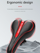 Black and blue Mountain Bike Saddle - Comfortable and Durable Bicycle Seat for MTB and Road Bikes-3