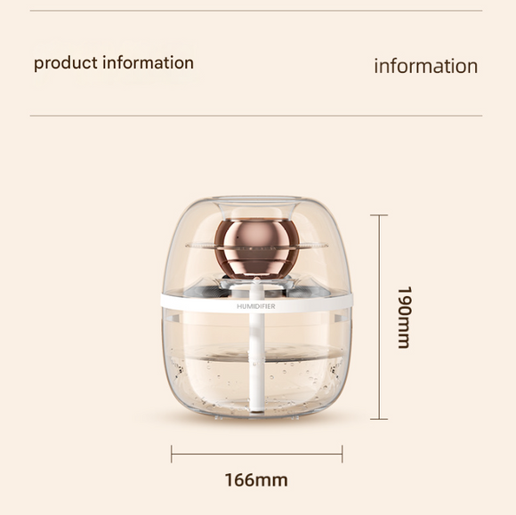 Green Crystal Clear Dual Mist Humidifier - Ultrasonic Cool Mist & Quiet Operation with Ambient Night Light for Bedroom & Office