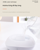 White Mini USB Aromatherapy Diffuser with Flame Projection - Portable Humidifier for Home and Car Use-5